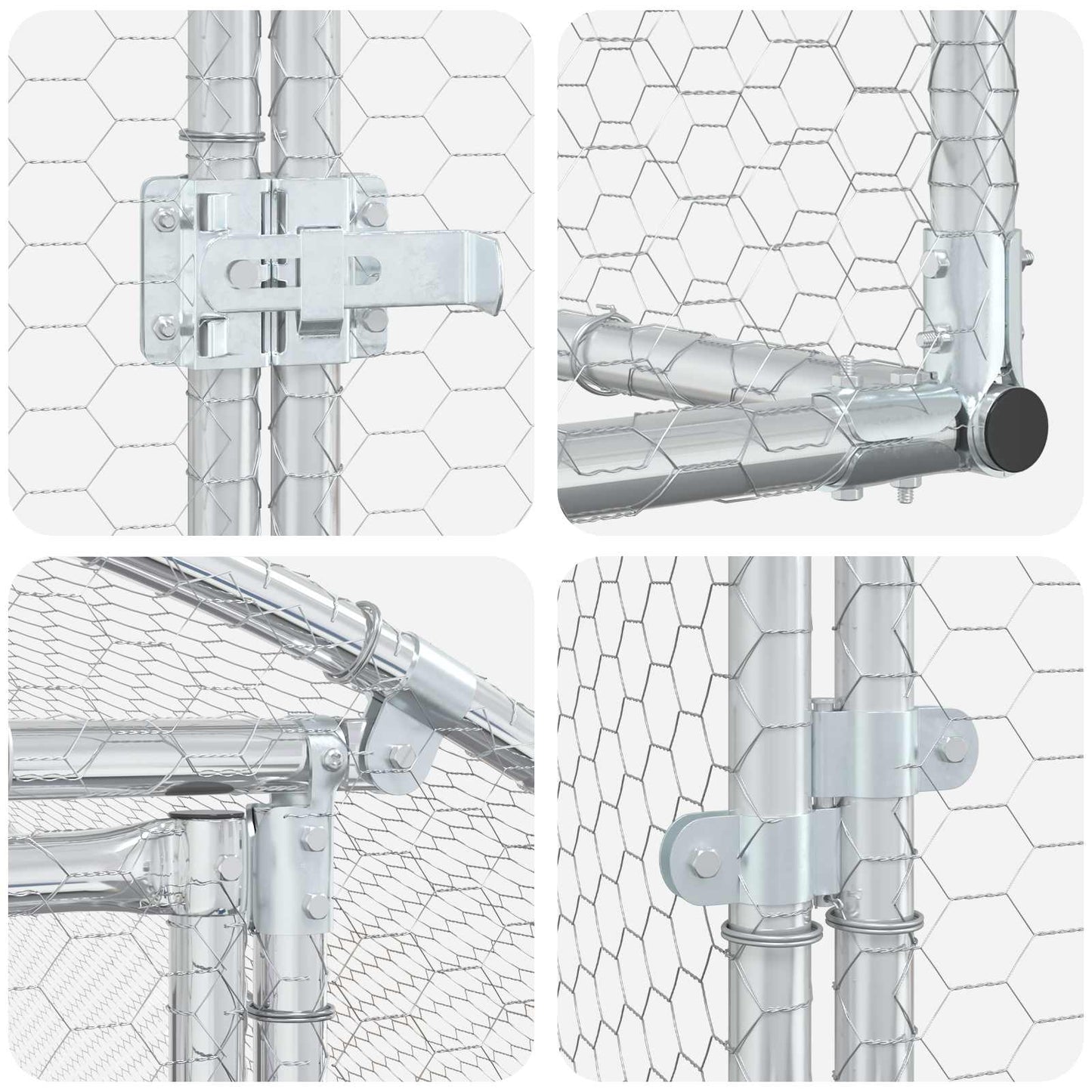 Chicken Coop Silver 400 x 200 x 200 cm Galvanised Steel
