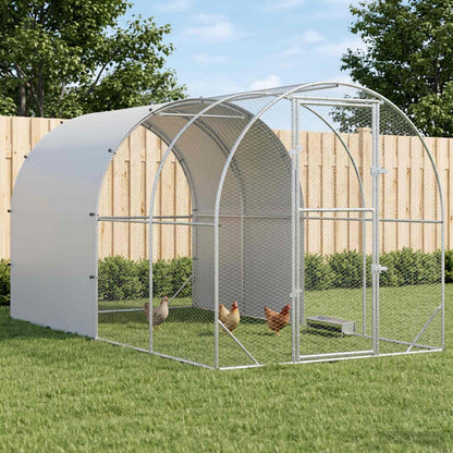 Chicken Coop Silver 400 x 200 x 200 cm Galvanised Steel