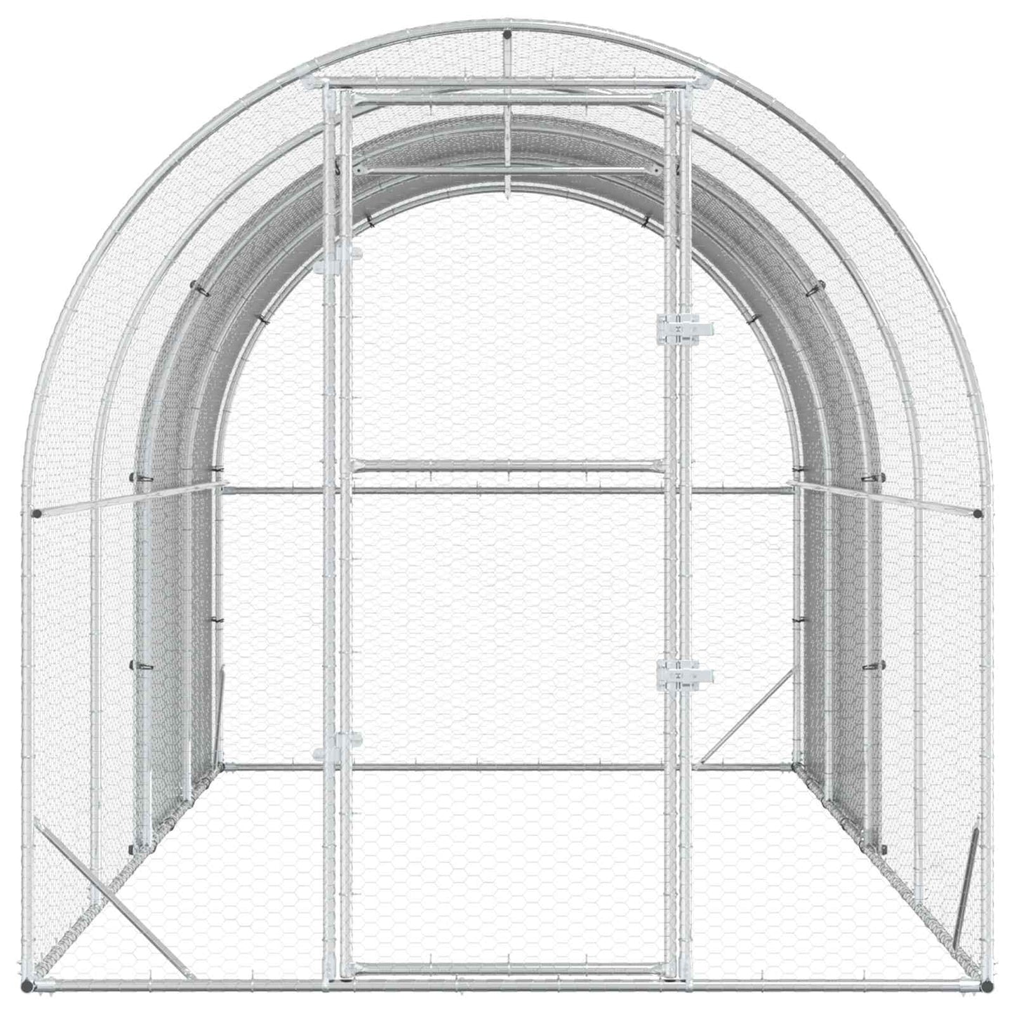 Chicken Coop Silver 400 x 200 x 200 cm Galvanised Steel