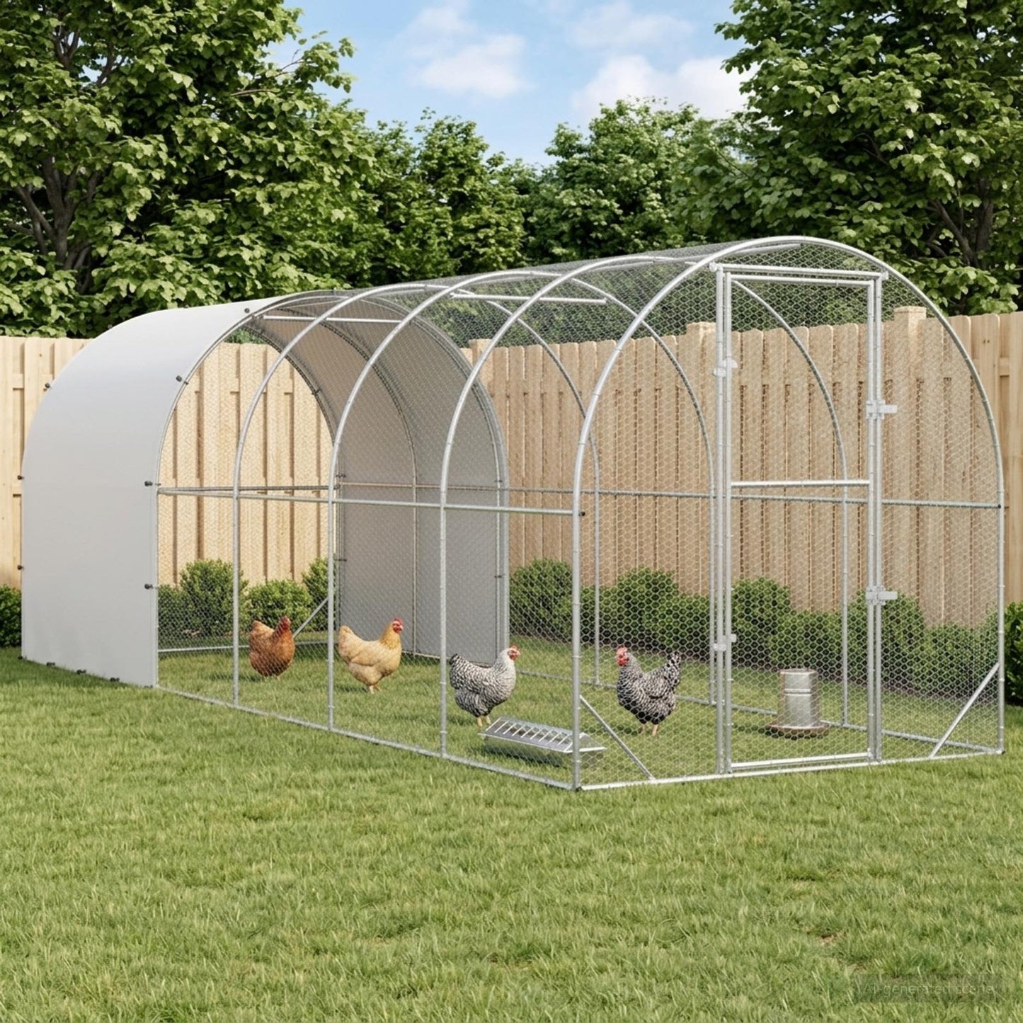 Chicken Coop Silver 600 x 200 x 200 cm Galvanised Steel