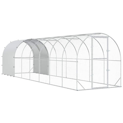 Chicken Coop Silver 800 x 200 x 200 cm Galvanised Steel