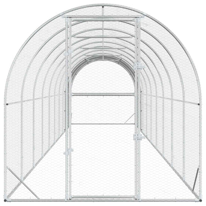 Chicken Coop Silver 1000 x 200 x 200 cm Galvanised Steel