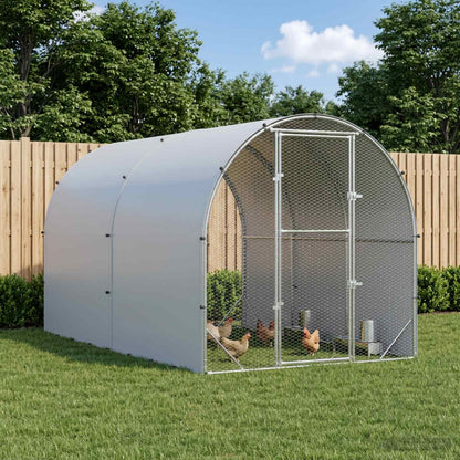 Chicken Coop Silver 400 x 200 x 200 cm Galvanised Steel