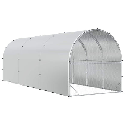 Chicken Coop Silver 600 x 200 x 200 cm Galvanised Steel
