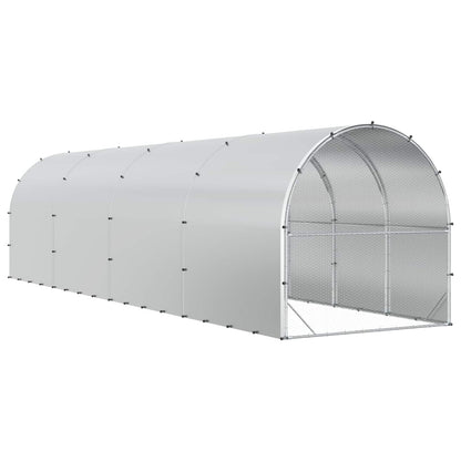 Chicken Coop Silver 800 x 200 x 200 cm Galvanised Steel