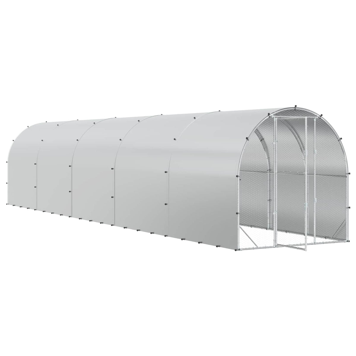 Chicken Coop Silver 1000 x 200 x 200 cm Galvanised Steel