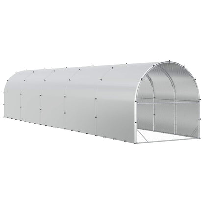 Chicken Coop Silver 1000 x 200 x 200 cm Galvanised Steel