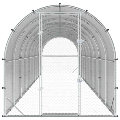 Chicken Coop Silver 1000 x 200 x 200 cm Galvanised Steel