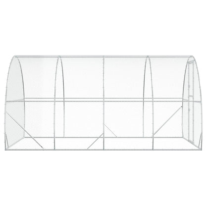 Chicken Coop Silver 400 x 300 x 200 cm Galvanised Steel