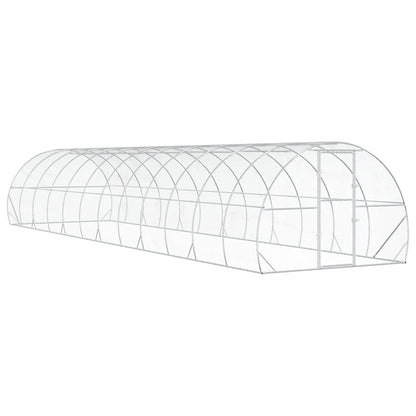 Chicken Coop Silver 1200 x 300 x 200 cm Galvanised Steel