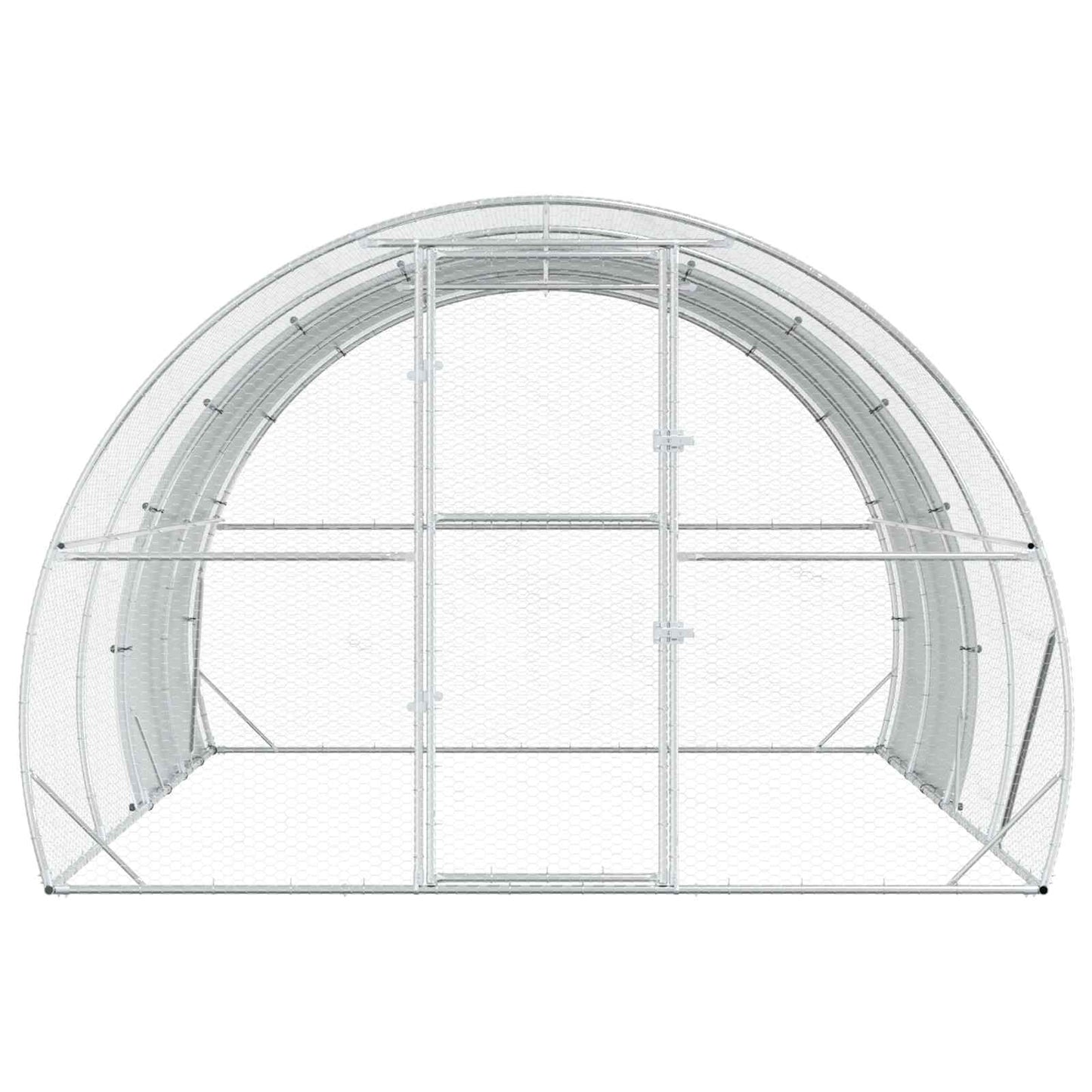 Chicken Coop Silver 400 x 300 x 200 cm Galvanised Steel
