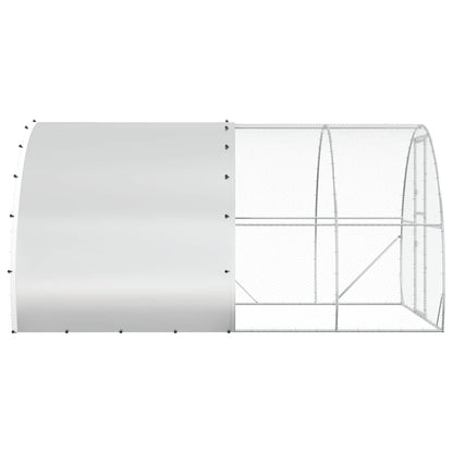 Chicken Coop Silver 400 x 300 x 200 cm Galvanised Steel