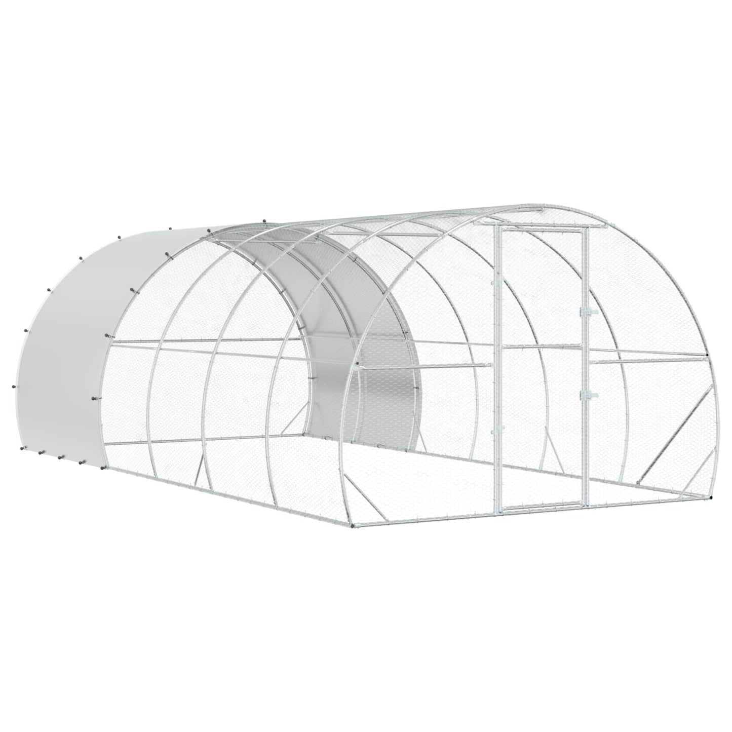 Chicken Coop Silver 600 x 300 x 200 cm Galvanised Steel