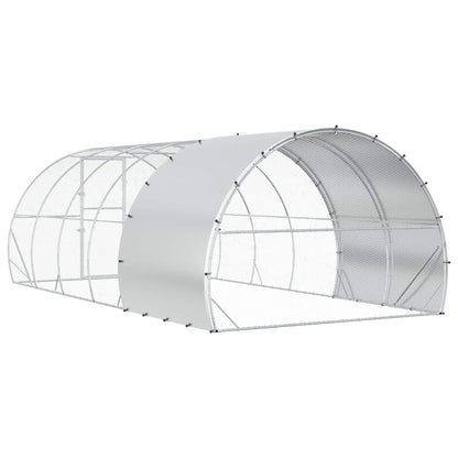 Chicken Coop Silver 600 x 300 x 200 cm Galvanised Steel