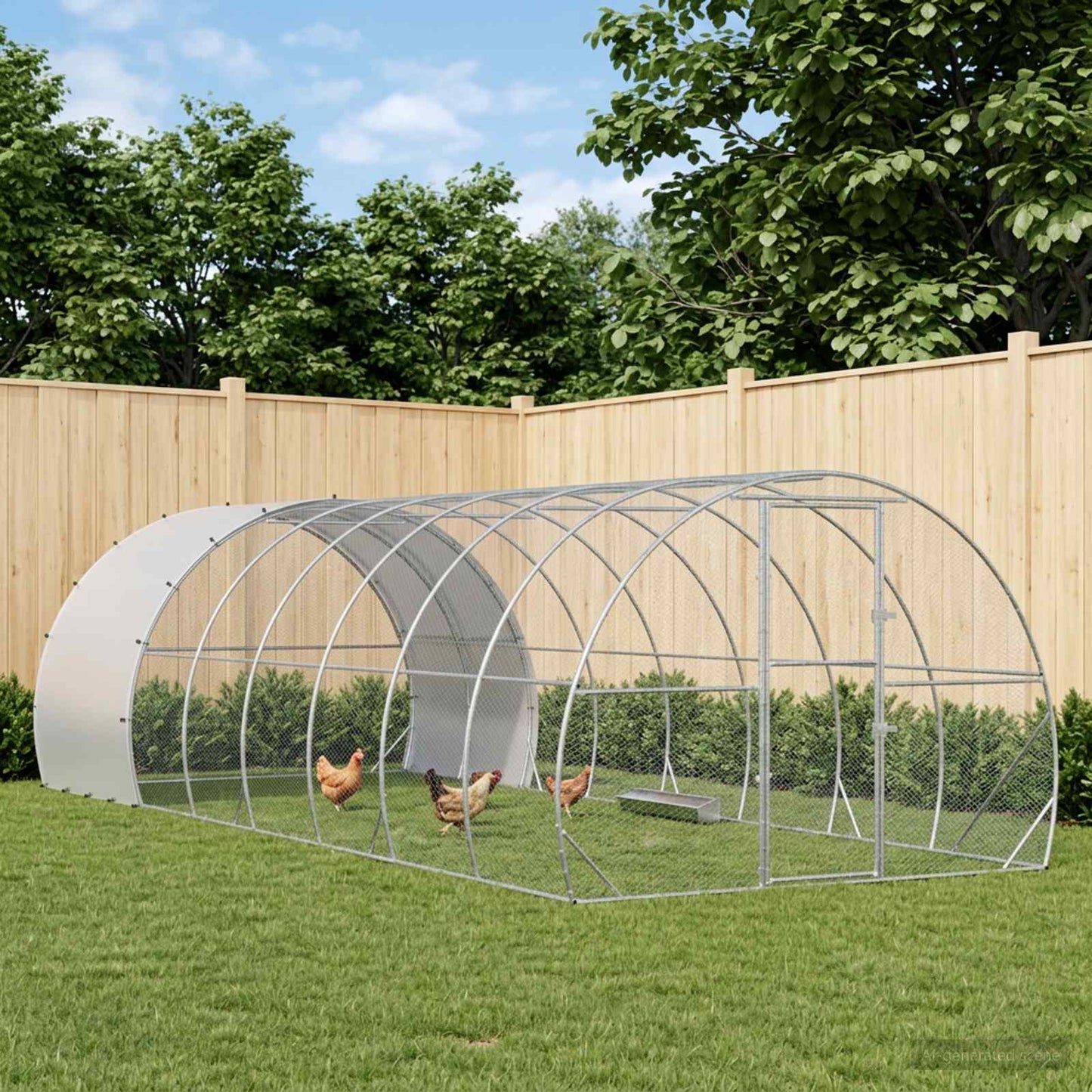 Chicken Coop Silver 800 x 300 x 200 cm Galvanised Steel