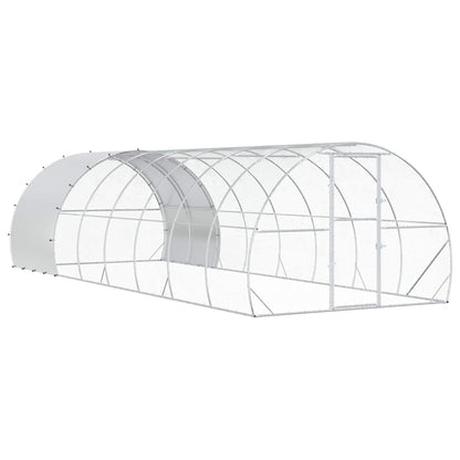 Chicken Coop Silver 800 x 300 x 200 cm Galvanised Steel