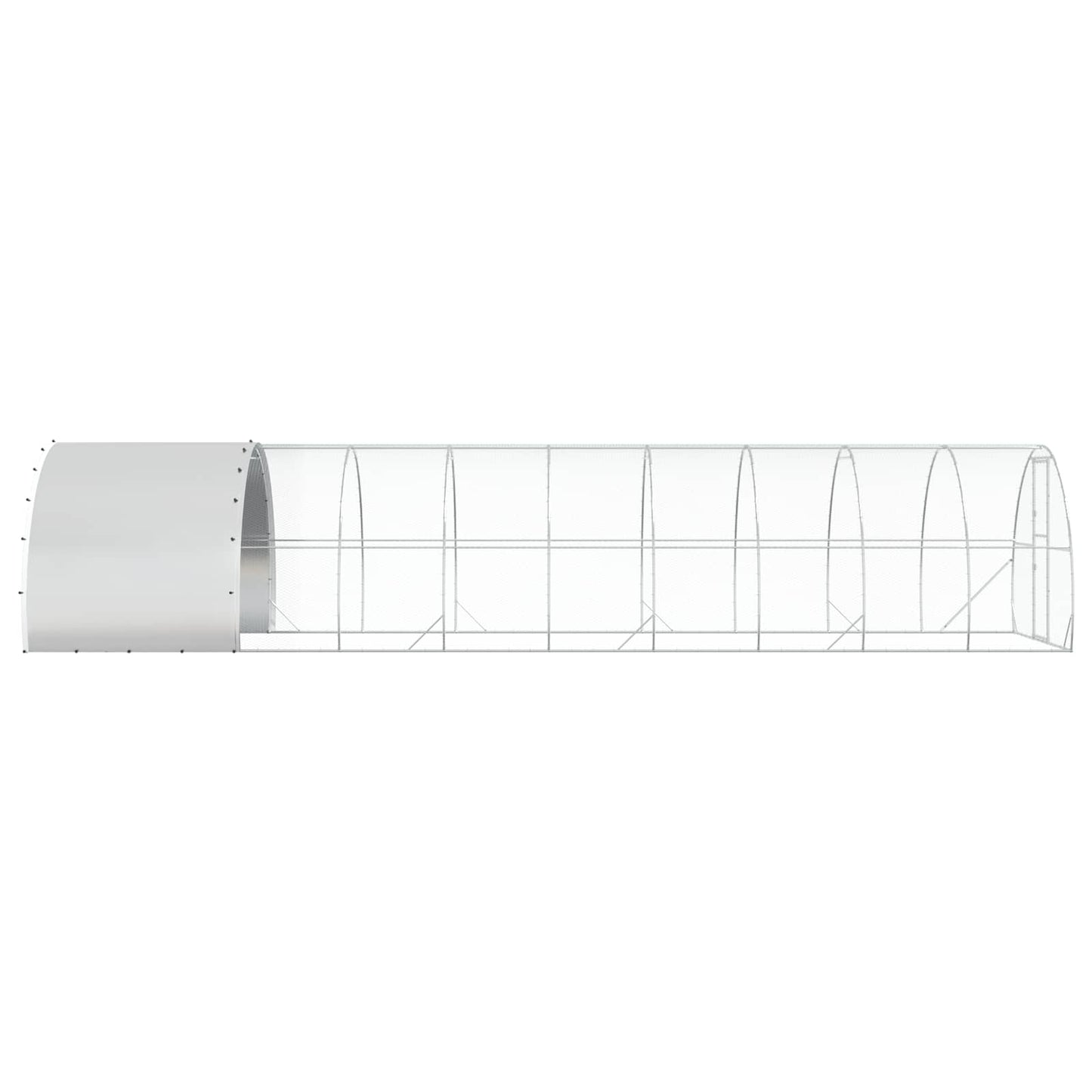 Chicken Coop Silver 1000 x 300 x 200 cm Galvanised Steel