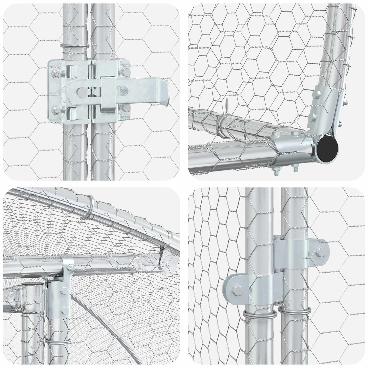 Chicken Coop Silver 1200 x 300 x 200 cm Galvanised Steel