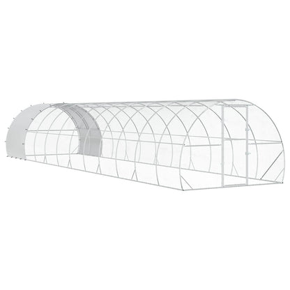 Chicken Coop Silver 1200 x 300 x 200 cm Galvanised Steel