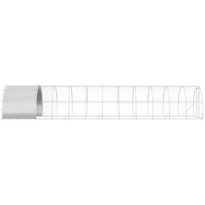 Chicken Coop Silver 1200 x 300 x 200 cm Galvanised Steel