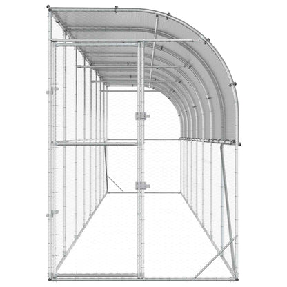 Against Wall Chicken Coop Silver 800 x 150 x 215 cm