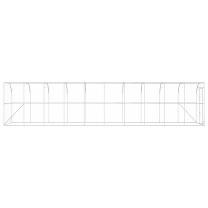 Against Wall Chicken Coop Silver 1000 x 200 x 215 cm