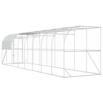 Against Wall Chicken Coop Silver 800 x 200 x 215 cm