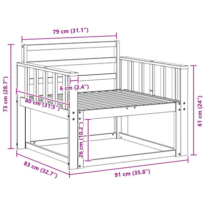 Outdoor Middle Sofa Natural