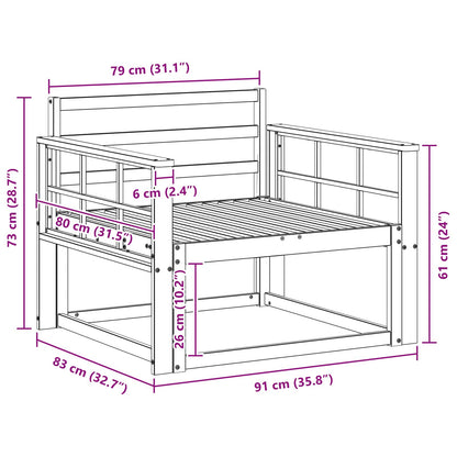 Outdoor Middle Sofa Natural