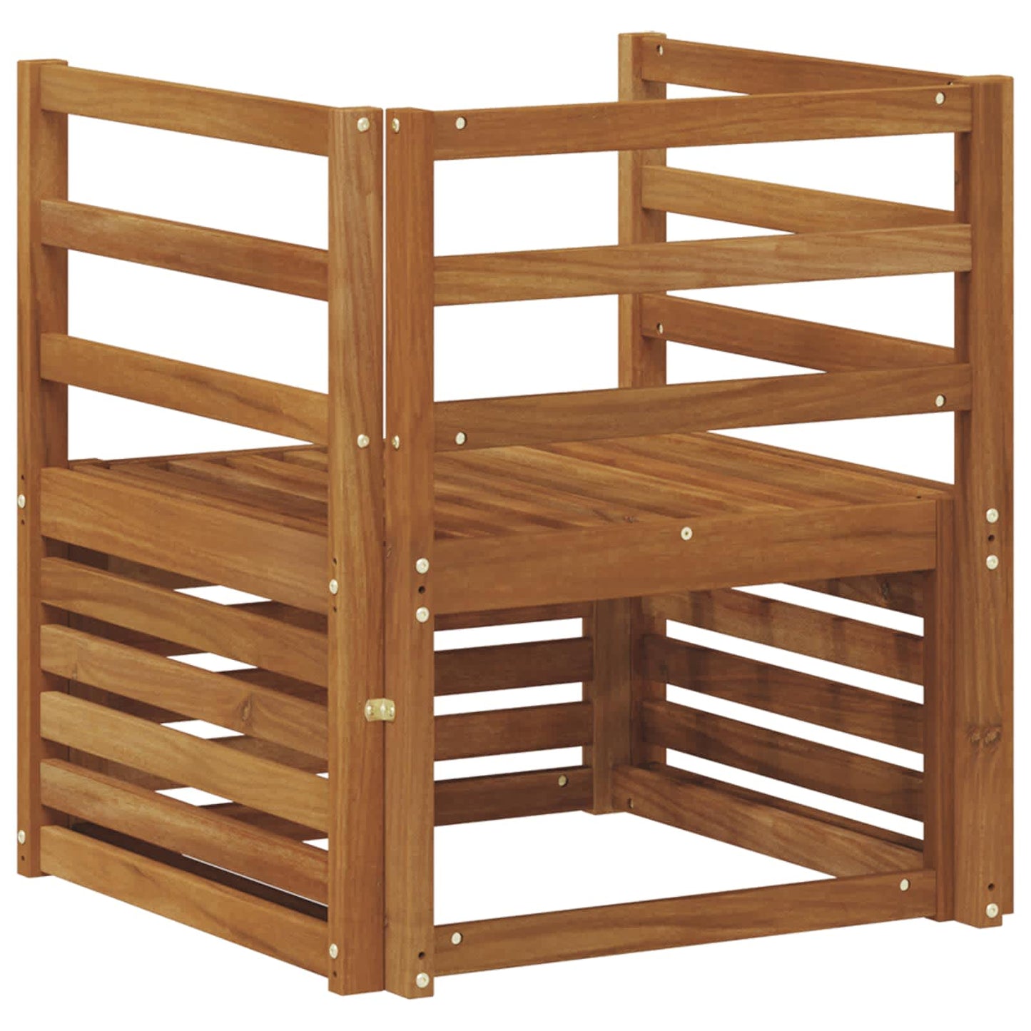 Outdoor Sofa Solid Acacia Wood Natural