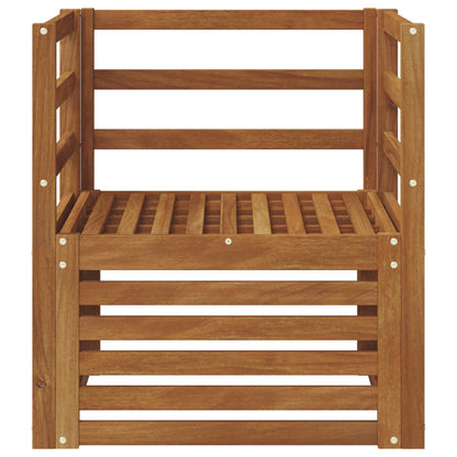 Outdoor Sofa Solid Acacia Wood Natural