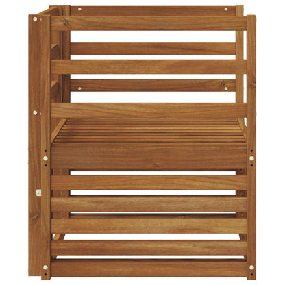 Outdoor Sofa Solid Acacia Wood Natural