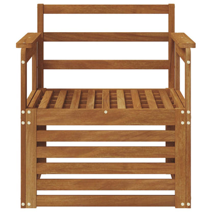 Outdoor Sofa Solid Acacia Wood Natural