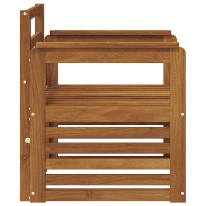 Outdoor Sofa Solid Acacia Wood Natural