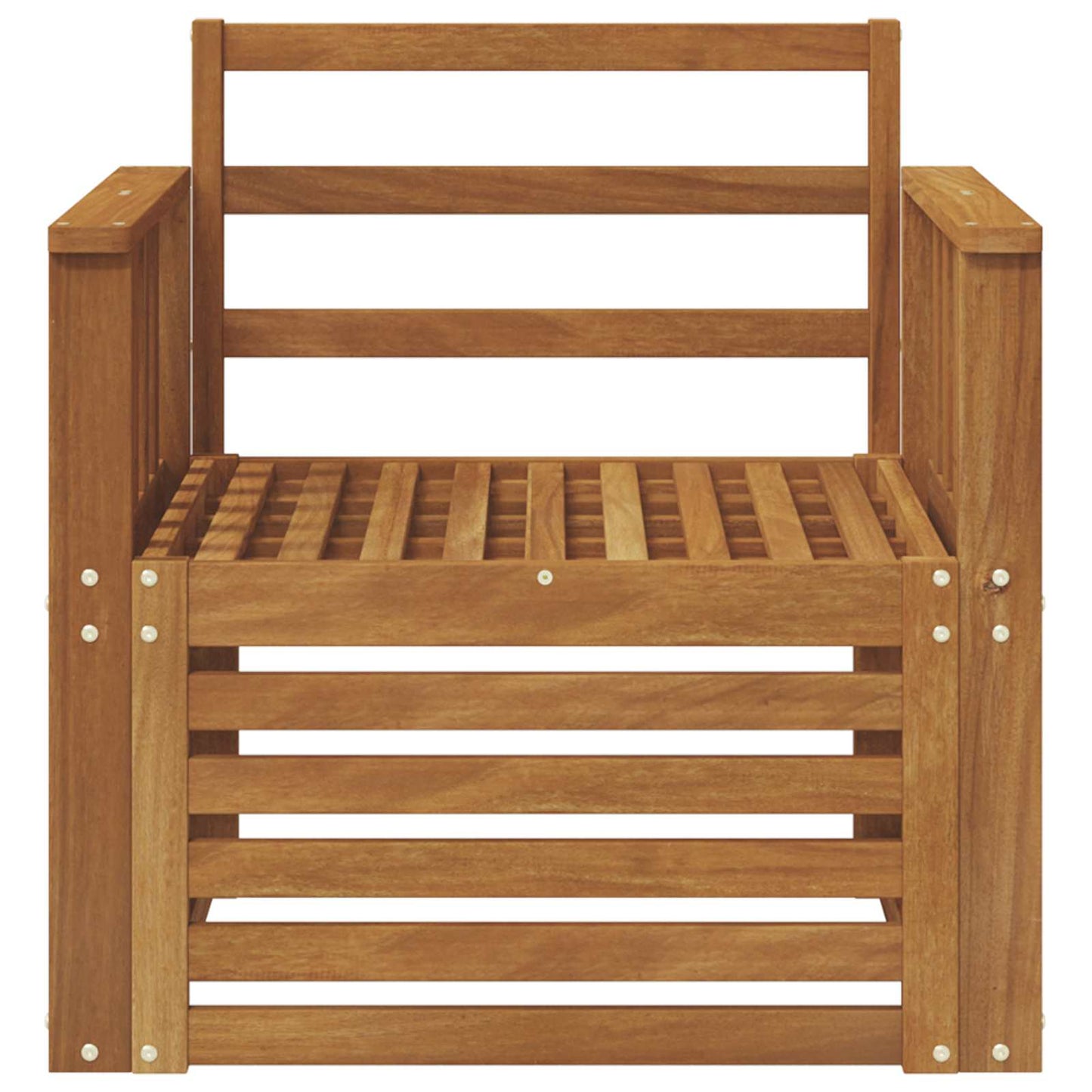 Outdoor Sofa Solid Acacia Wood Natural