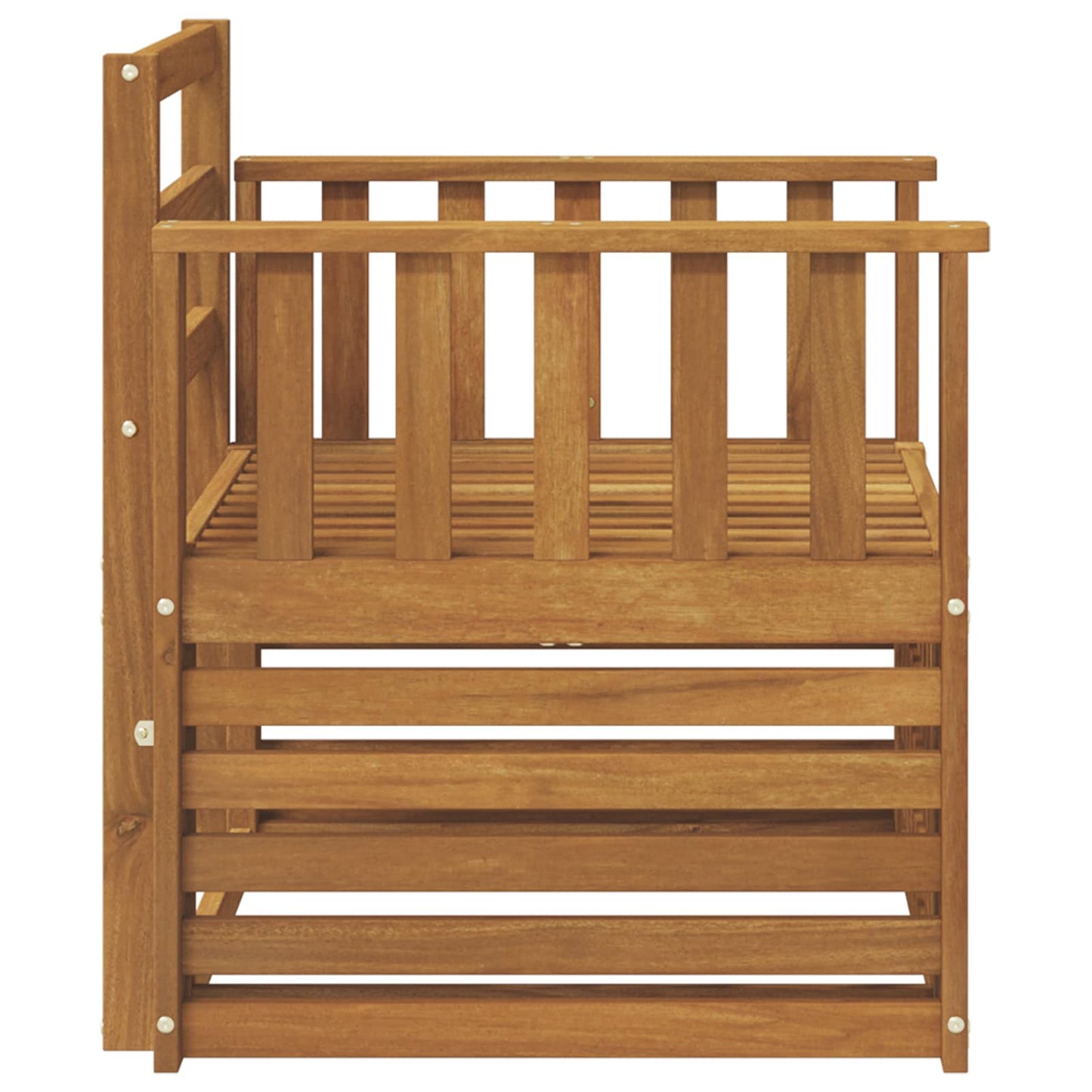 Outdoor Sofa Solid Acacia Wood Natural