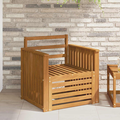 Outdoor Sofa Solid Acacia Wood Natural