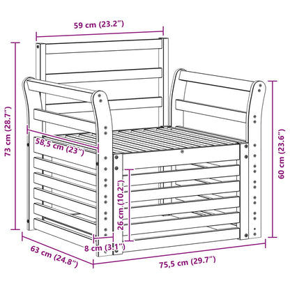 Outdoor Sofa Set Solid Acacia Wood