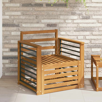 Outdoor Sofa Solid Acacia Wood Natural
