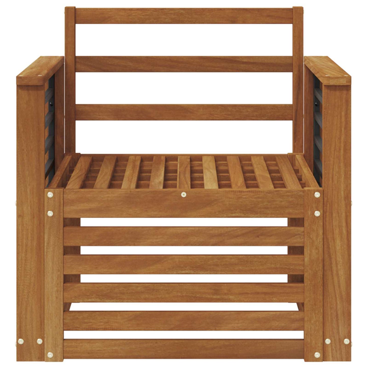 Outdoor Sofa Solid Acacia Wood Natural
