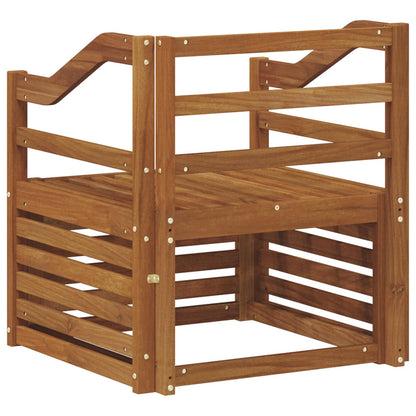 Outdoor Sofa Solid Acacia Wood Natural