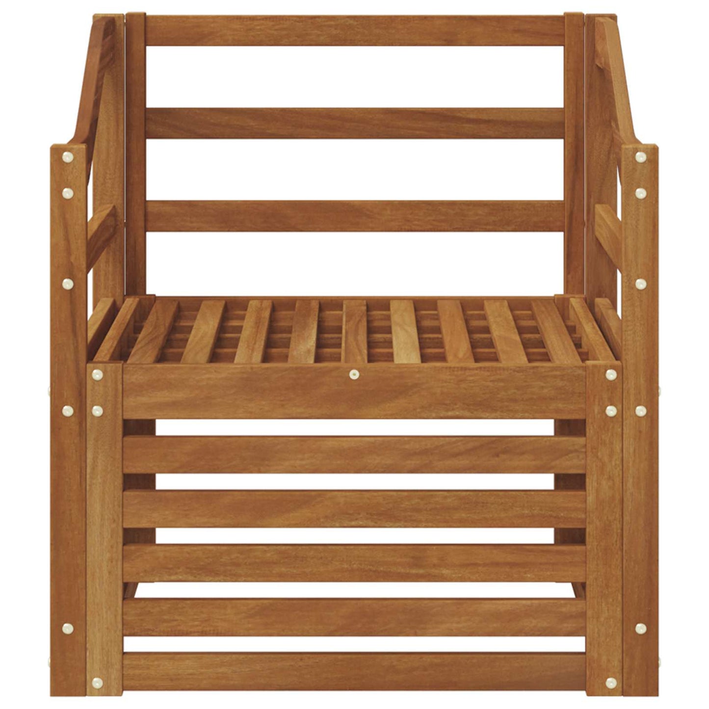 Outdoor Sofa Solid Acacia Wood Natural