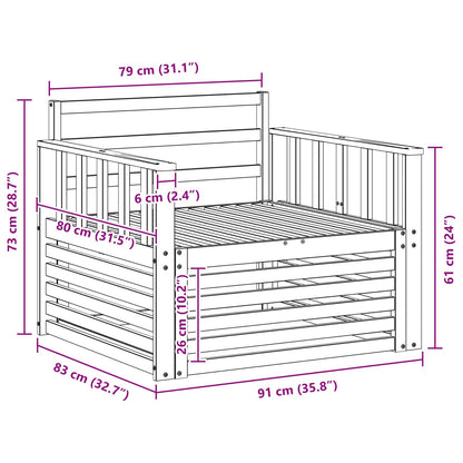 2 pcs Outdoor Sofa Natural