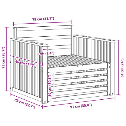 2 pcs Outdoor Sofa Natural