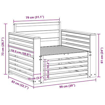 2 pcs Outdoor Sofa Natural