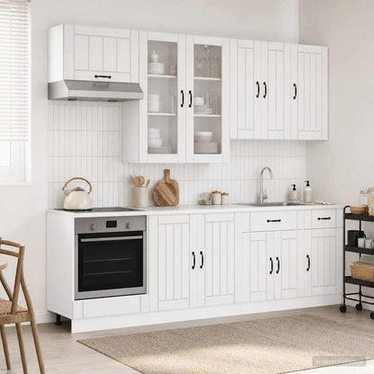 Kitchen Unit LUCCA 8 pcs High Gloss White Engineered Wood