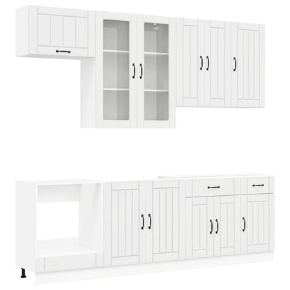 Kitchen Unit LUCCA 8 pcs High Gloss White Engineered Wood