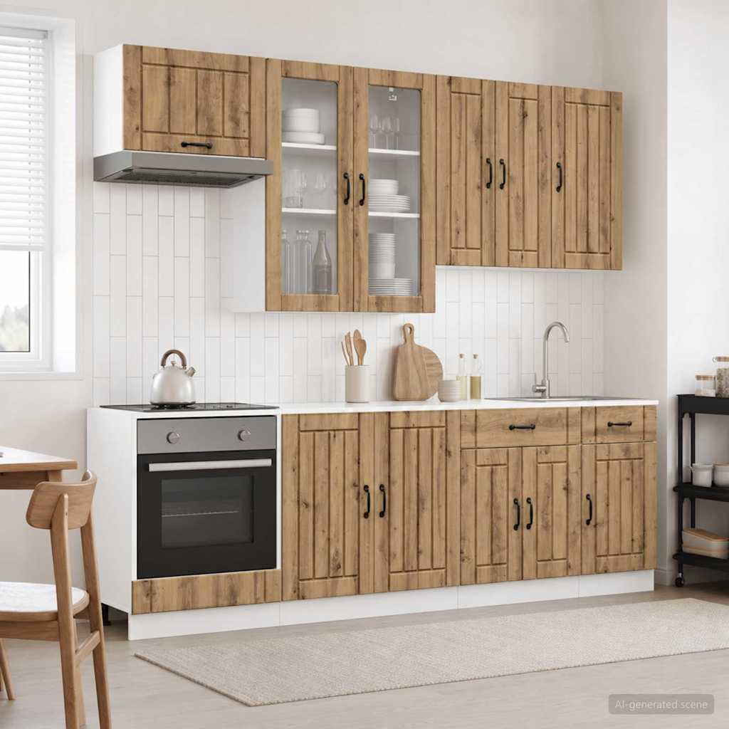 Kitchen Unit LUCCA 8 pcs Artisan Oak Engineered Wood