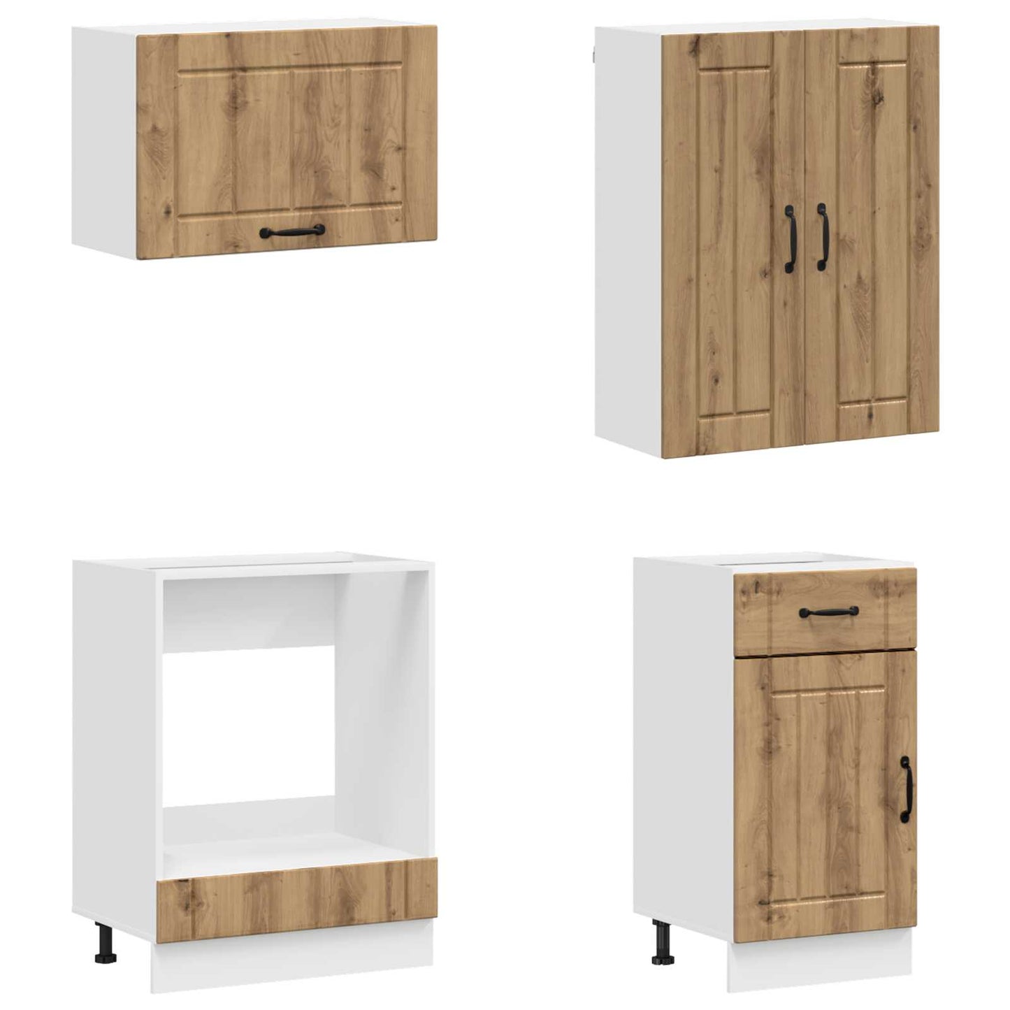 Kitchen Unit LUCCA 8 pcs Artisan Oak Engineered Wood