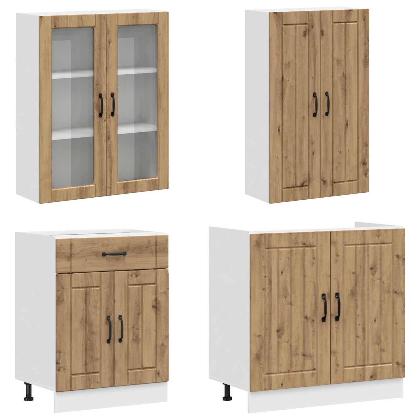 Kitchen Unit LUCCA 8 pcs Artisan Oak Engineered Wood